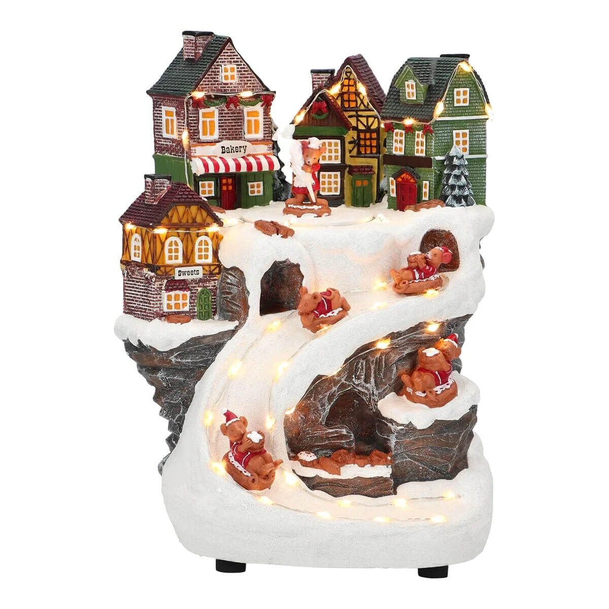 Christmas Candy Village mit Mäusen animiert Nachbarschaft, Essen, Süßigkeiten