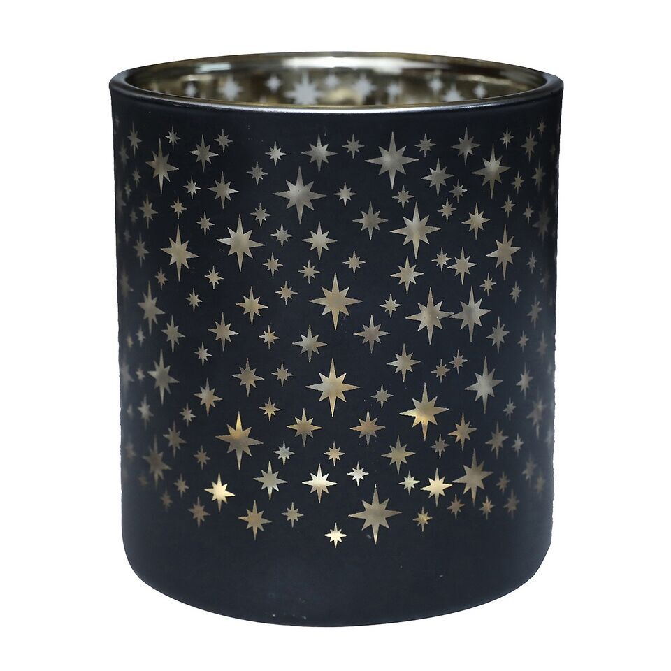 i-zh8jPWJ-X2 Windlicht Stars schwarz 13cm