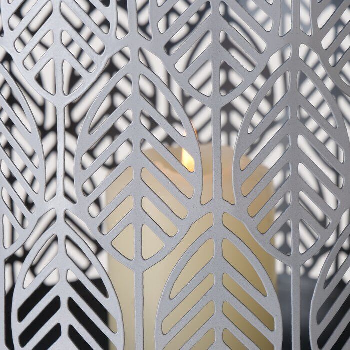 Windlicht Blata 20cm hellgrau