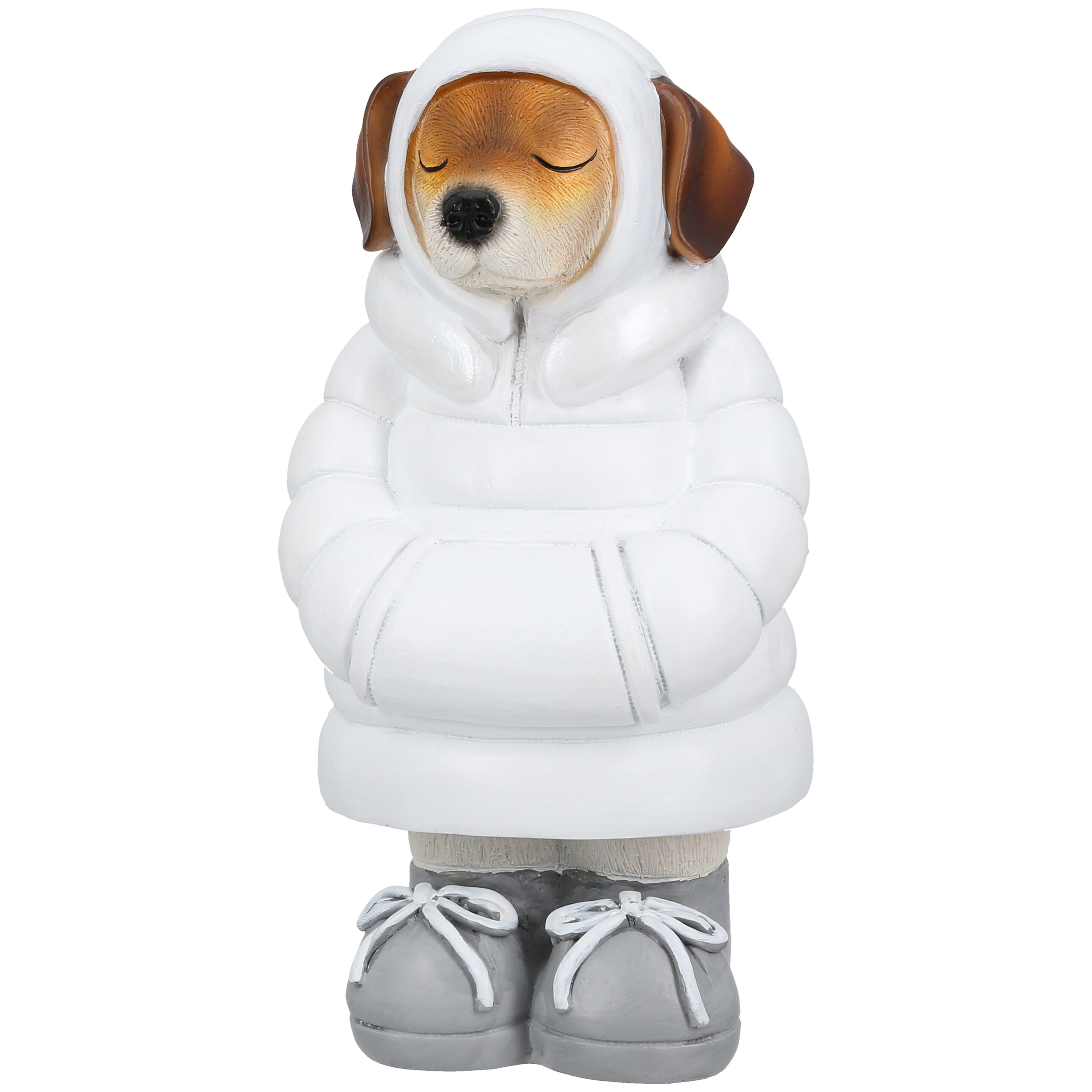 Dekofigur Dackel Coldy Hund, Schneeanzug, Hoodie, Stiefel, Figur