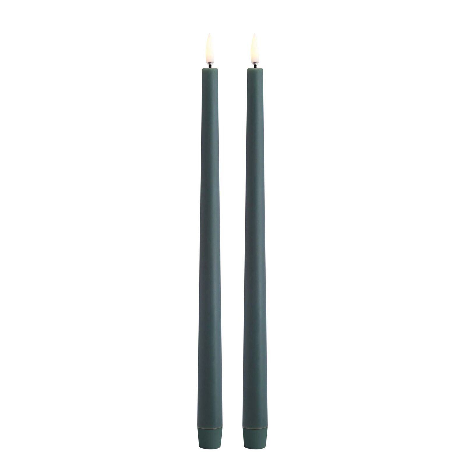 Uyuni-UL-TA-PG02332-2-Slim-Taper-Candles Uyuni LED Tafelkerze 32cm slim pine green 2 Stück