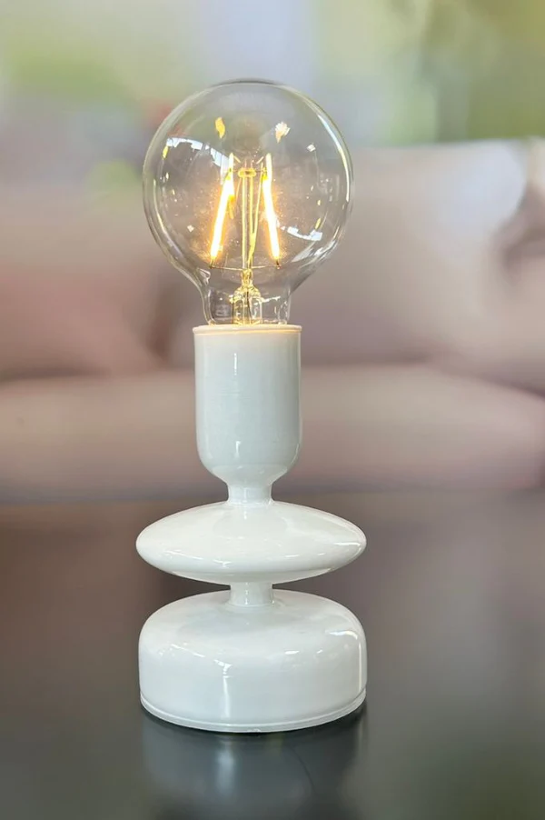 Lampe Savazza LED Glas weiß 23,5cm