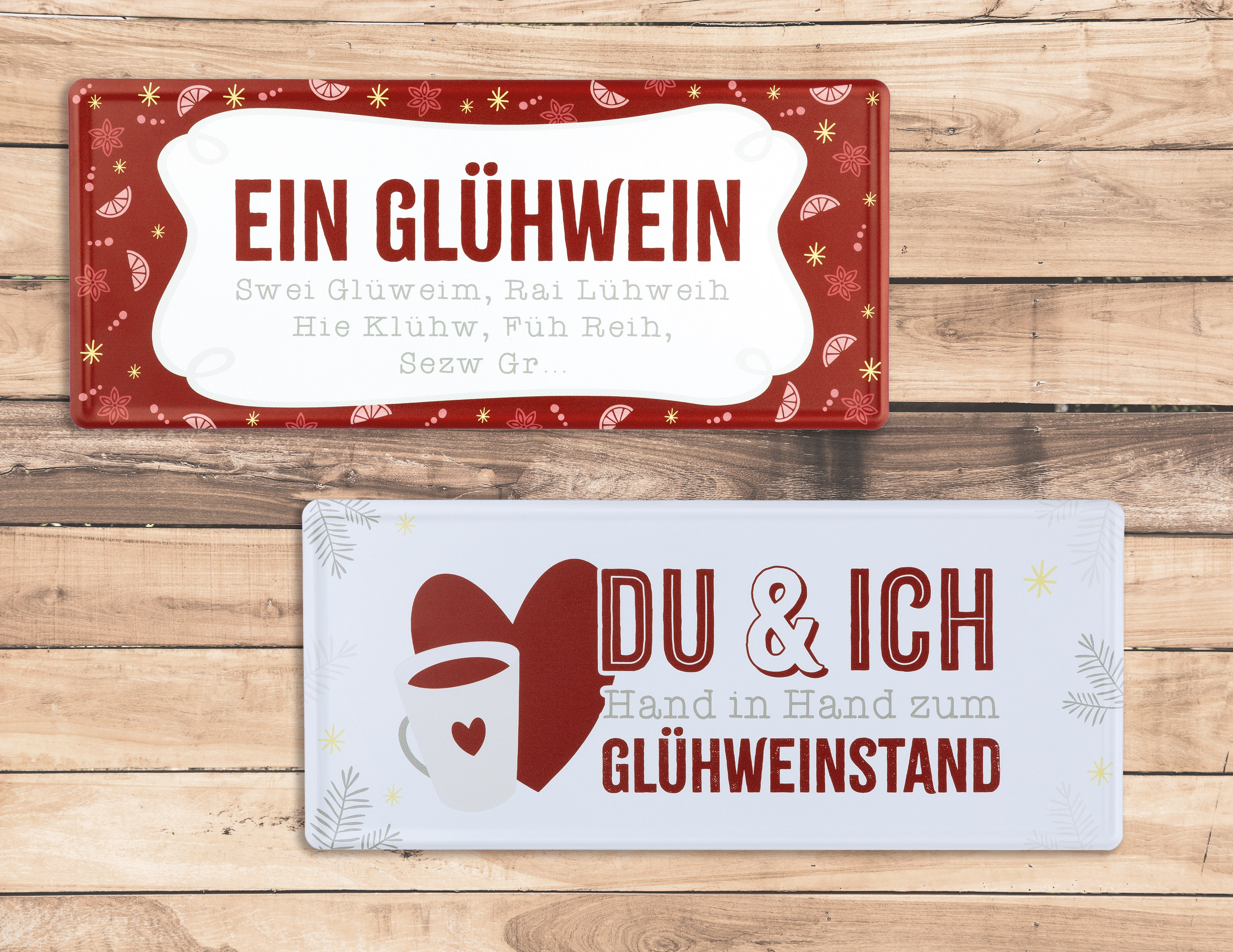 Schild Glühwein weiß Papier, Visitenkarte, Text
