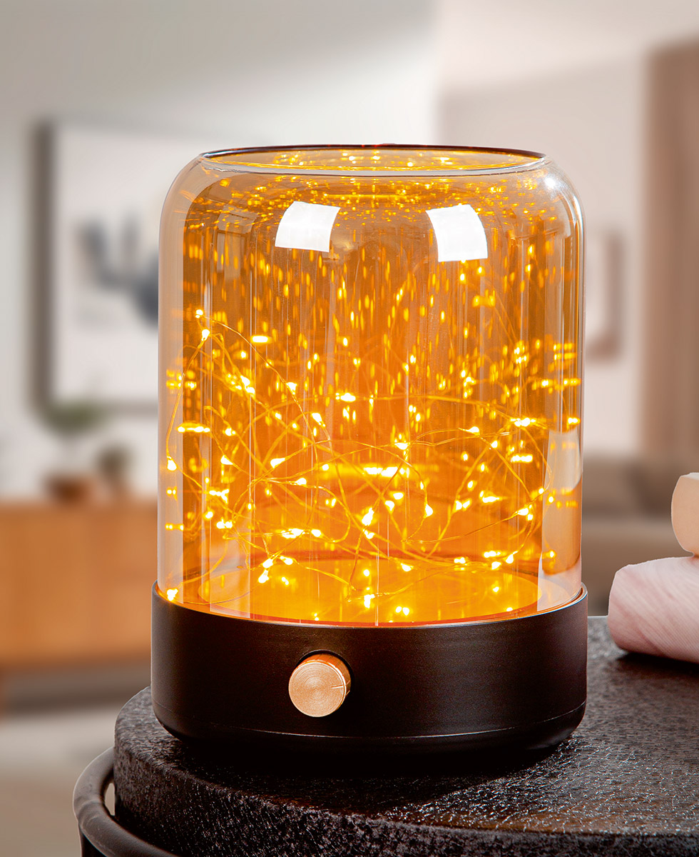 Lichtkette, LED-Licht, Glasglocke, Dekorlampe, Kugel-Lampe