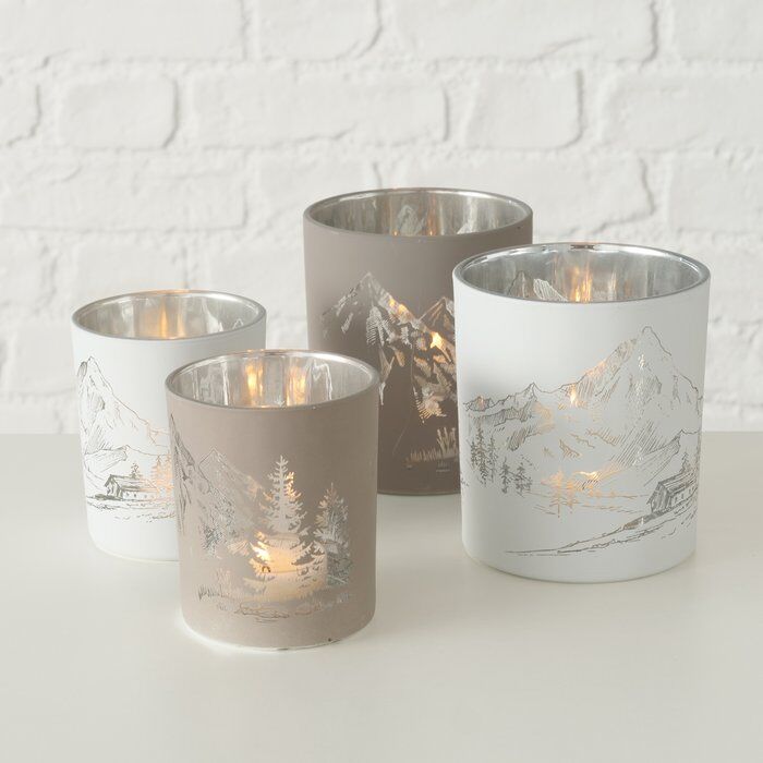 Windlicht Kitzbühel 8cm weiß