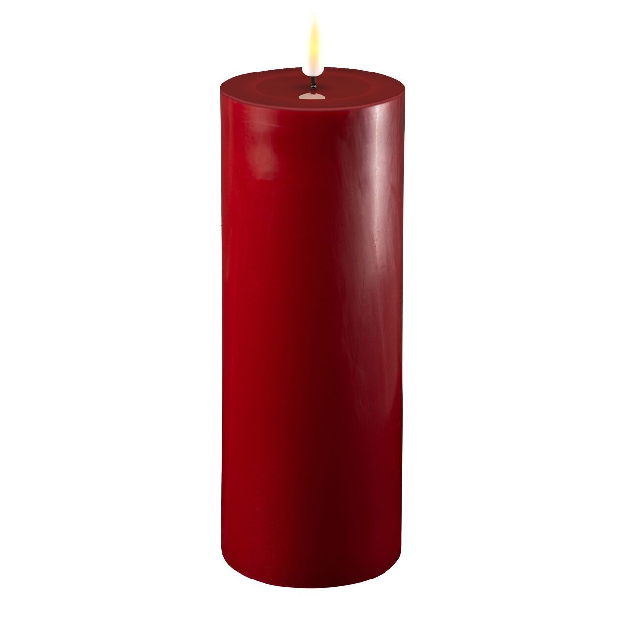 Stumpenkerze LED bordeaux 7,5 x 20cm
