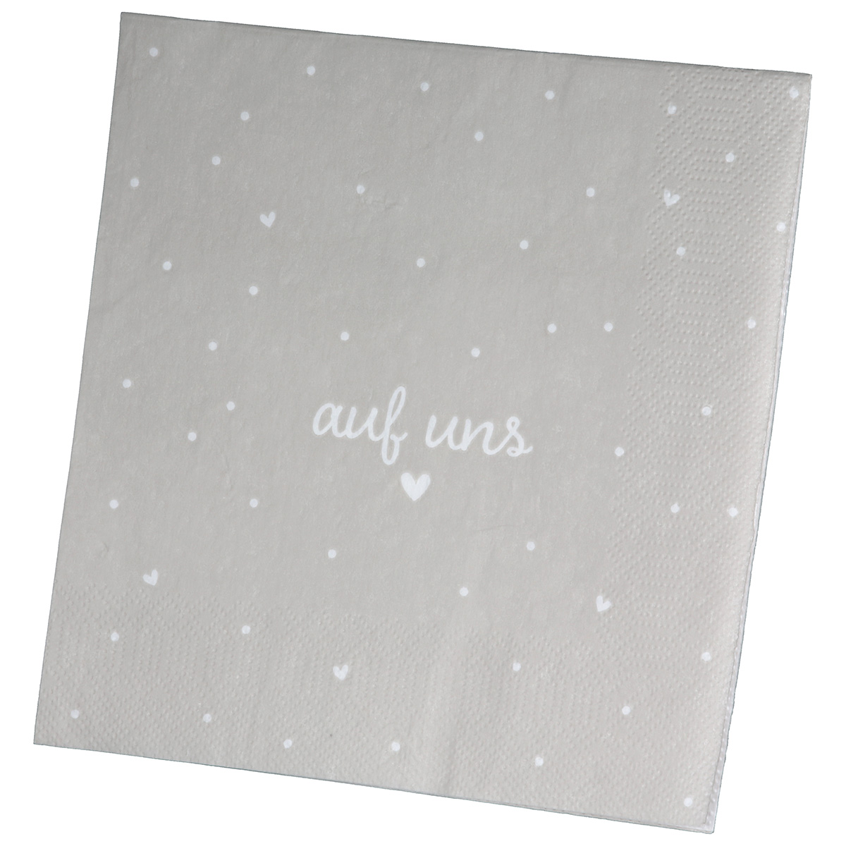 Serviette Auf Uns beige Serviette Auf Uns beige