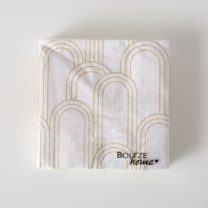 Einzelbild-fkcFkcHQ-large Serviette Bogan 20 Stück weiß/gold Variante 1