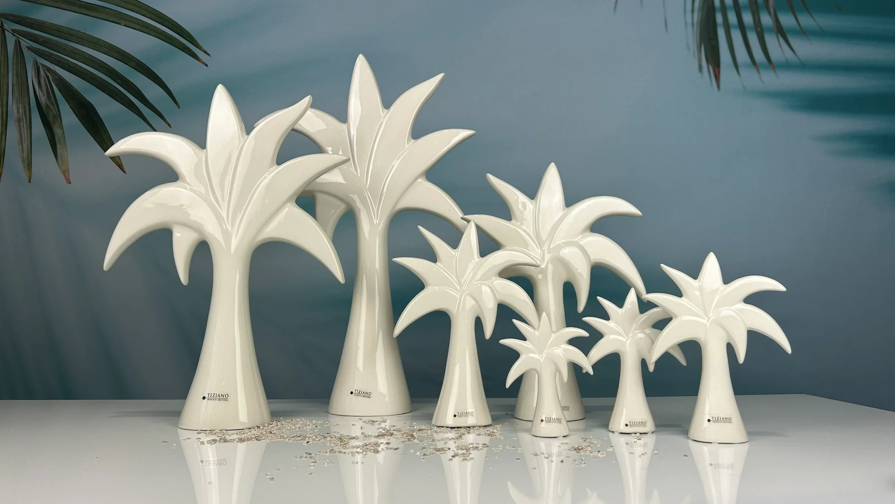 Deko Palme Guano cremeweiß 16cm Deko Palme Guano cremeweiß 16cm