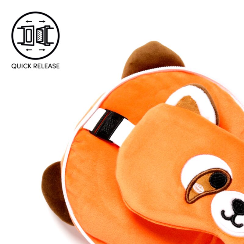 Relaxeazzz Roter Panda Katzenbär Plüsch Reisekissen & Schlafmaske