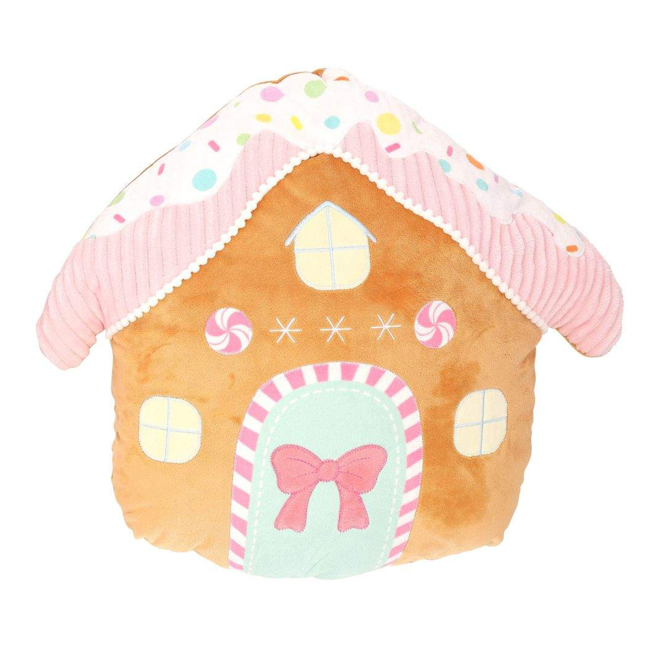 Gingerbread House Kissen braun 40cm Essen, Süßigkeiten, Windel, Plätzchen