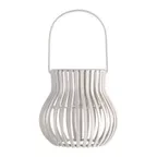 Upside Down Lantern von Piffany, Outdoor, Small, Light Grey metalllaterne, hängelaterne, drahtlaterne, silberne laterne, gusseiserne laterne