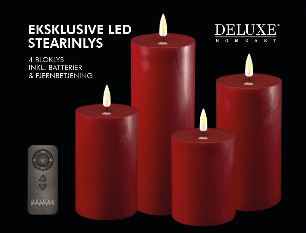 RF-GIFTBOX-0003 Giftbox Stumpenkerzen LED bordeaux