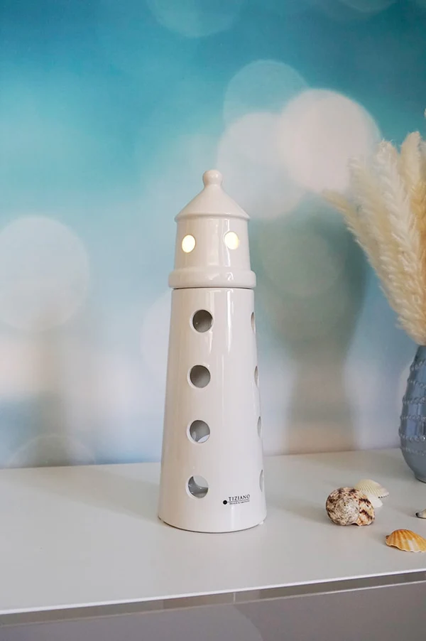 Leuchtturm Farol LED cremeweiß 41cm