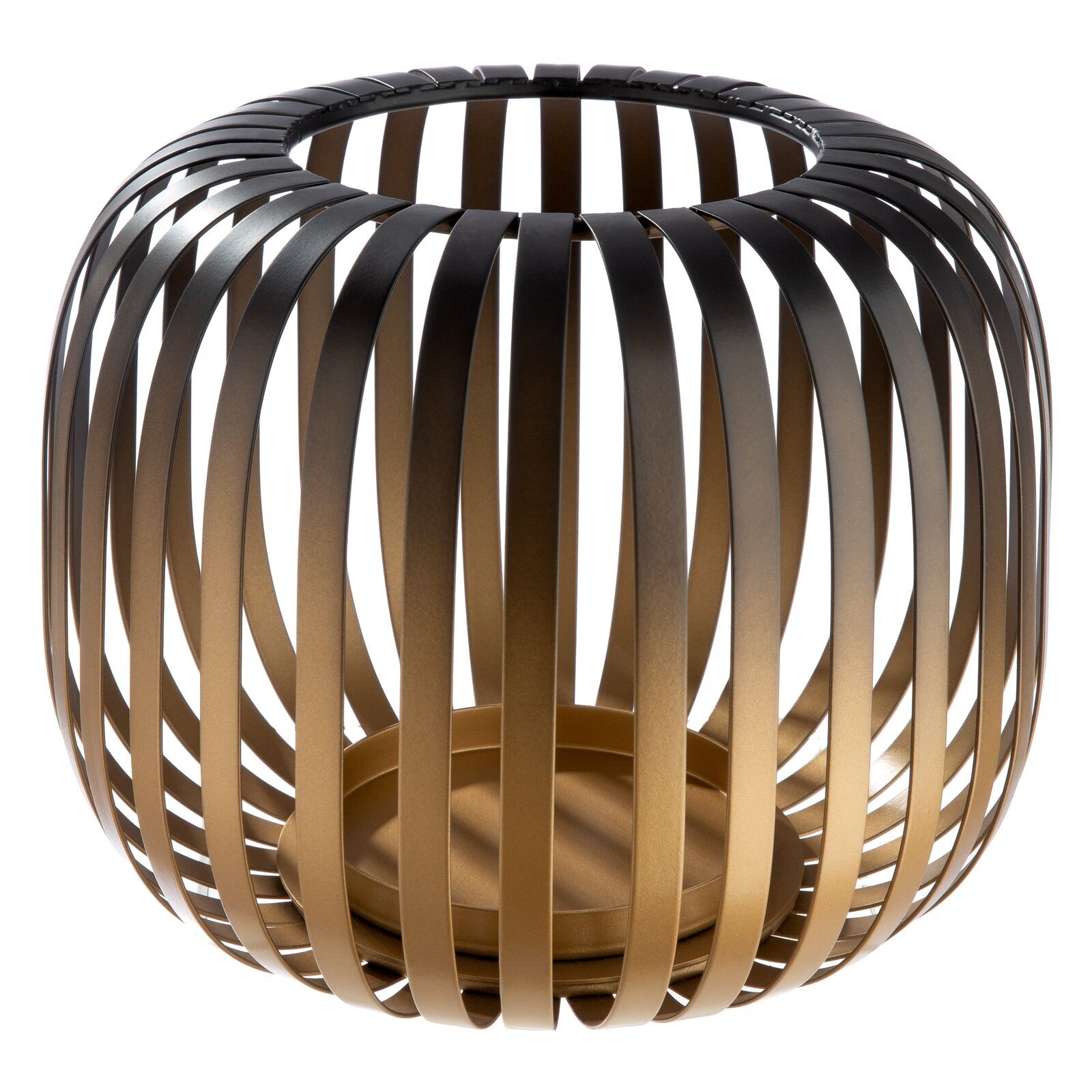 Windlicht Rainbow 19cm Lampe, Korbschirm, Metallgitter, Bronzefarben, Leuchte