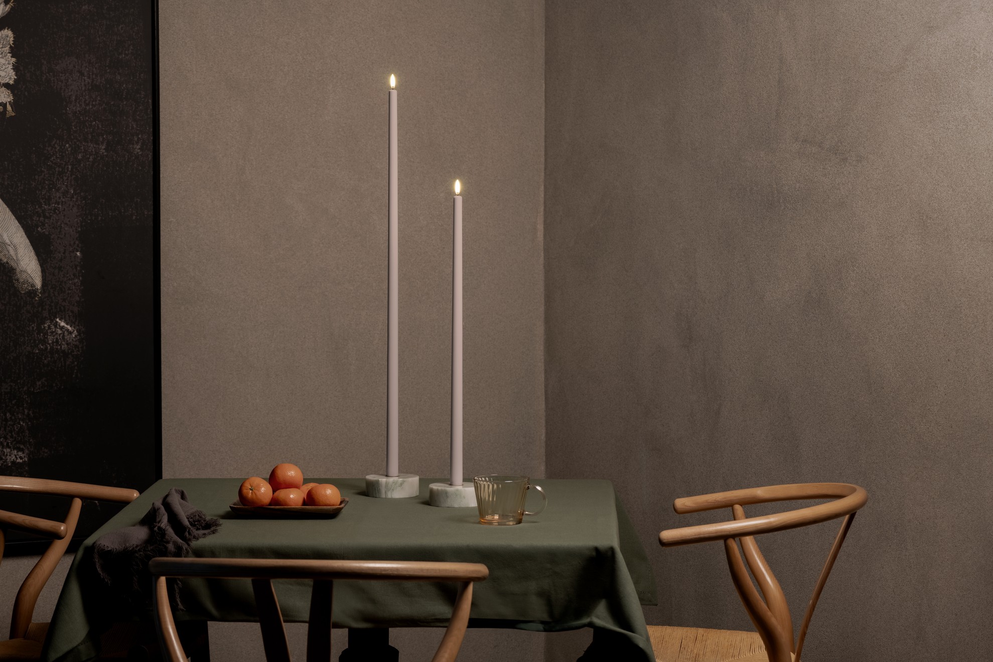 Uyuni LED Tafelkerze 75cm beige