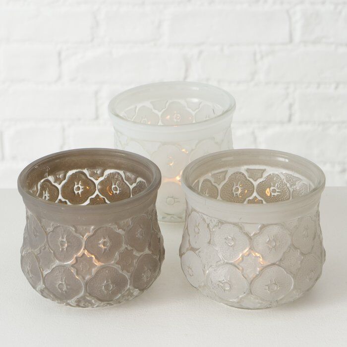 Windlicht Tunis 9cm beige