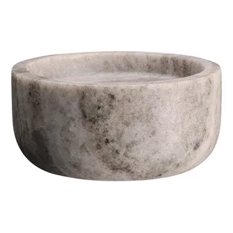 Piffany Marble Kerzenhalter aus Marmor, Desert Beige, 10x5cm stein, schale, steinzeug, grau, marmor-optik