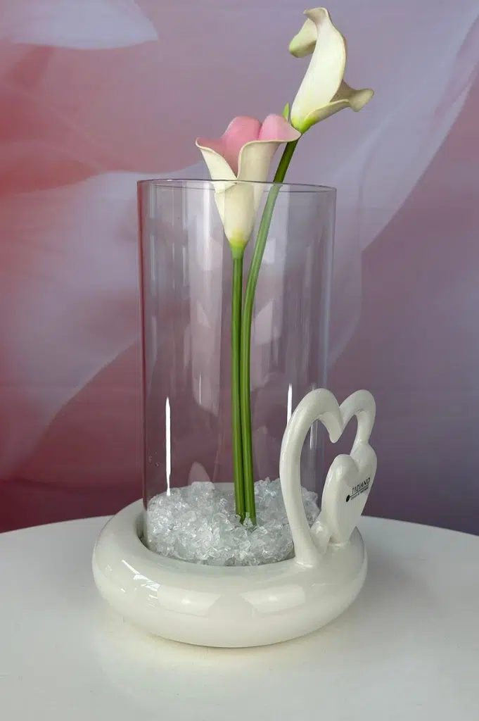 Windlicht Venezia Herz cremeweiß 23cm Windlicht Venezia Herz cremeweiß 23cm