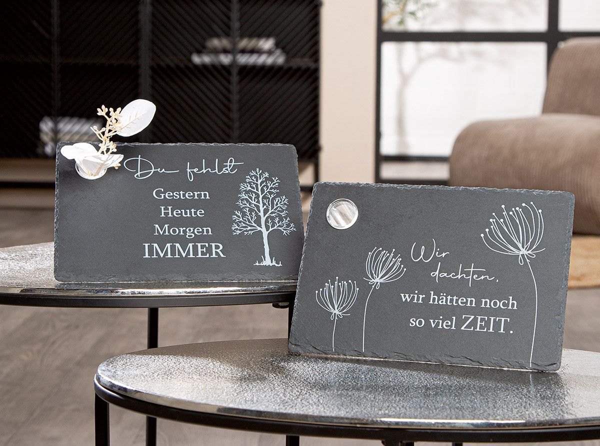 Gedenkobjekt mit Vase "Immer" Gedenkobjekt mit Vase "Immer"