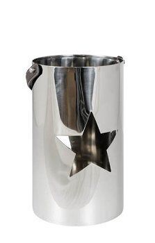 126671_g Kerzenlaterne Toba Stern Edelstahl 25cm