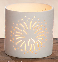 25889v6 Windlicht Weihnachten Keramik weiß 7cm Variante 6