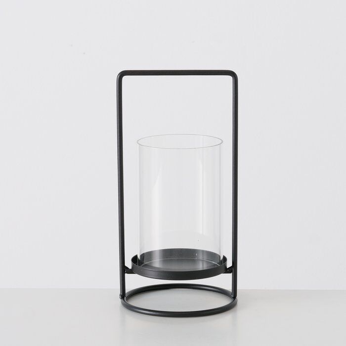 Windlicht Timko schwarz 20cm