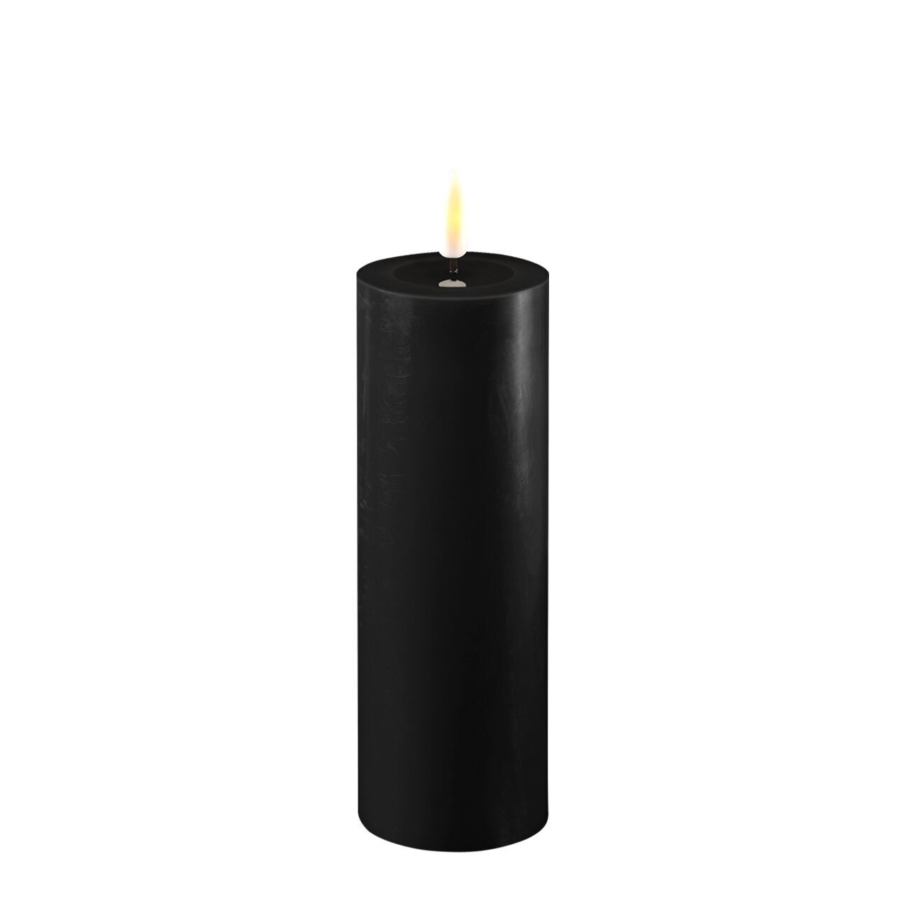 2021-RF-0015 Stumpenkerze LED Schwarz 5 x 15cm