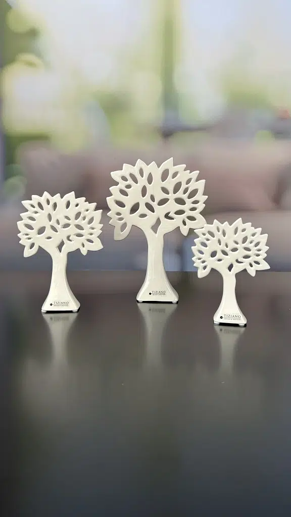 Dekobaum Gavello 30cm cremeweiß