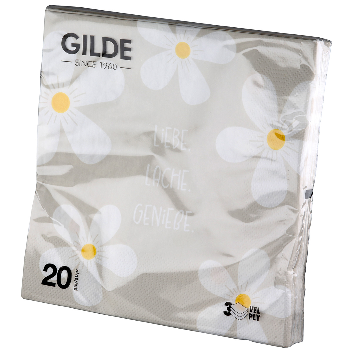 Serviette Liebe Lache Genieße
