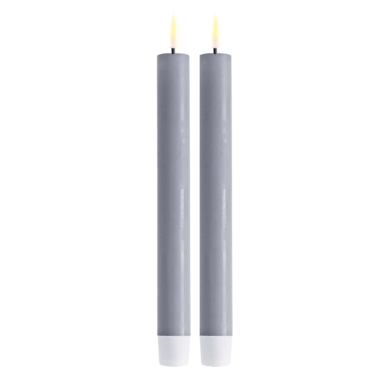 2021-RF-0303 Stabkerze LED 24 cm dust blue 2 Stück