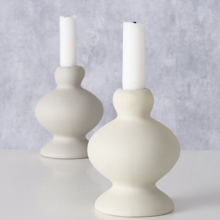 Kerzenleuchter Rimona hellgrau