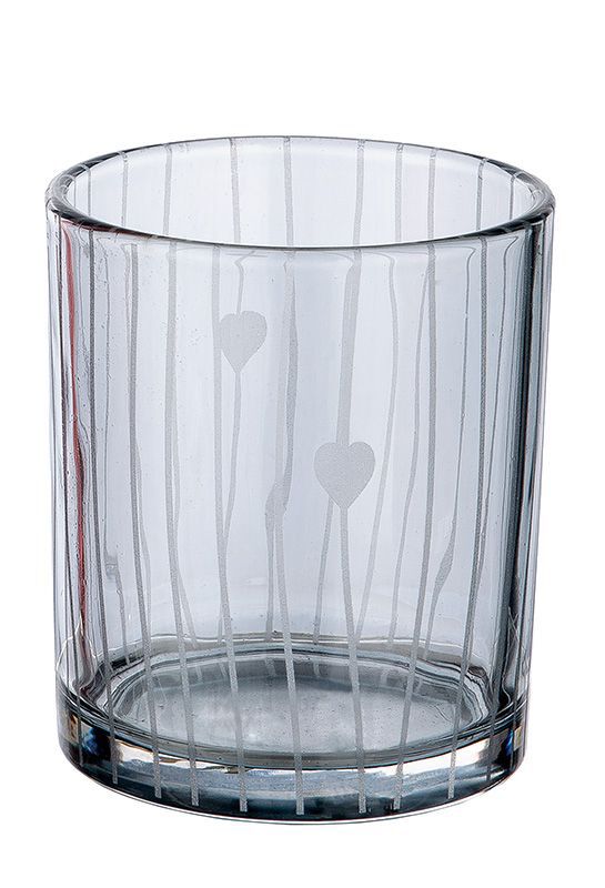 27235_1_3grau Windlicht Lines 8cm grau