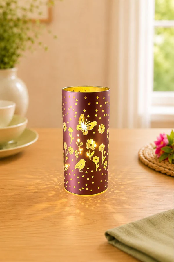 Vase, Kerzenhalter, Dekor, Blumenmuster, Goldfarben