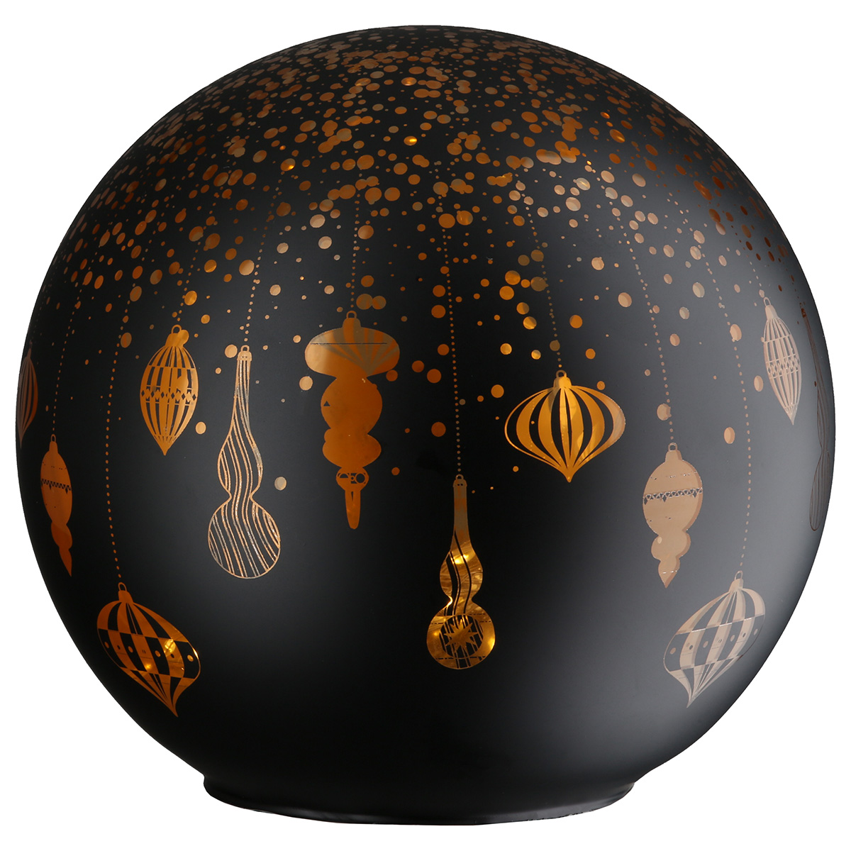 ball, ornament, globe, black, orange