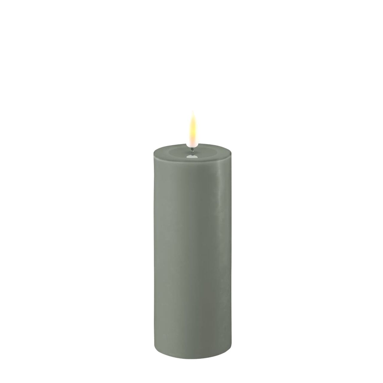 Stumpenkerze LED salbei 5 x 12,5cm