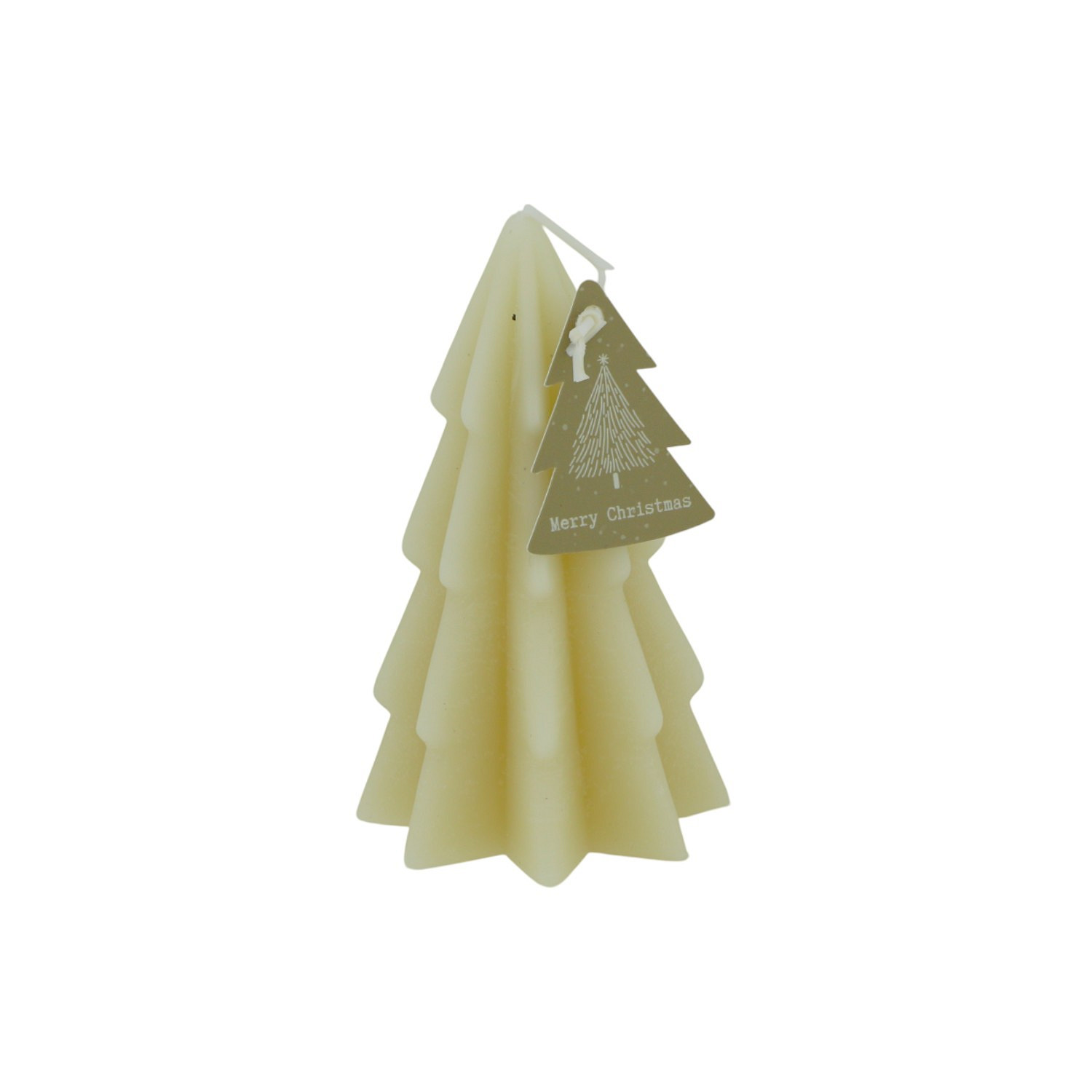 Deko Kerze Tannenbaum Lio beige Weihnachtsbaum, Wachs, Baumform, Kleiner Baum, Weihnachtsdekoration