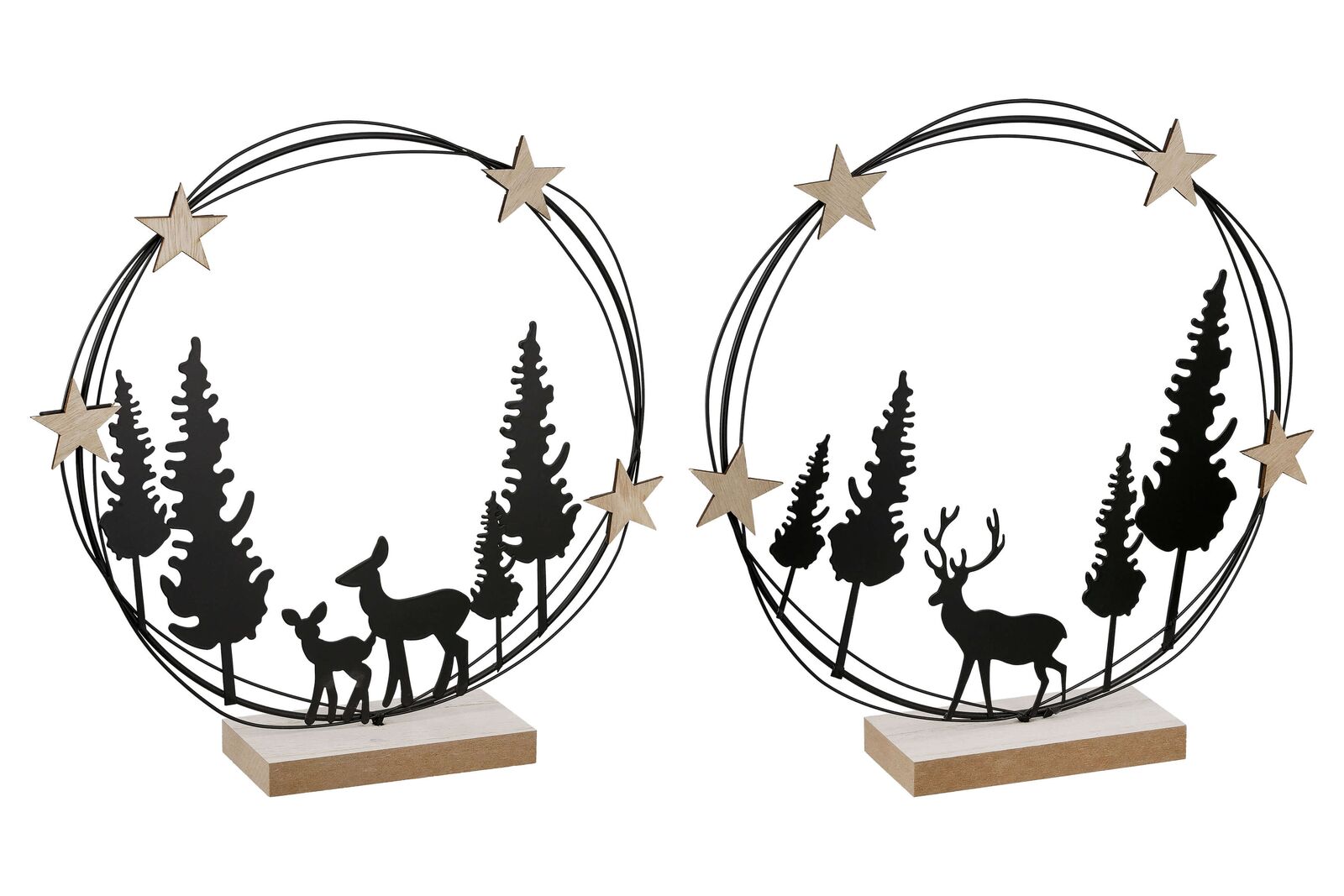 Deko Aufsteller Winterwald Hirsch schwarz 27cm Deko Aufsteller Winterwald Hirsch schwarz 27cm
