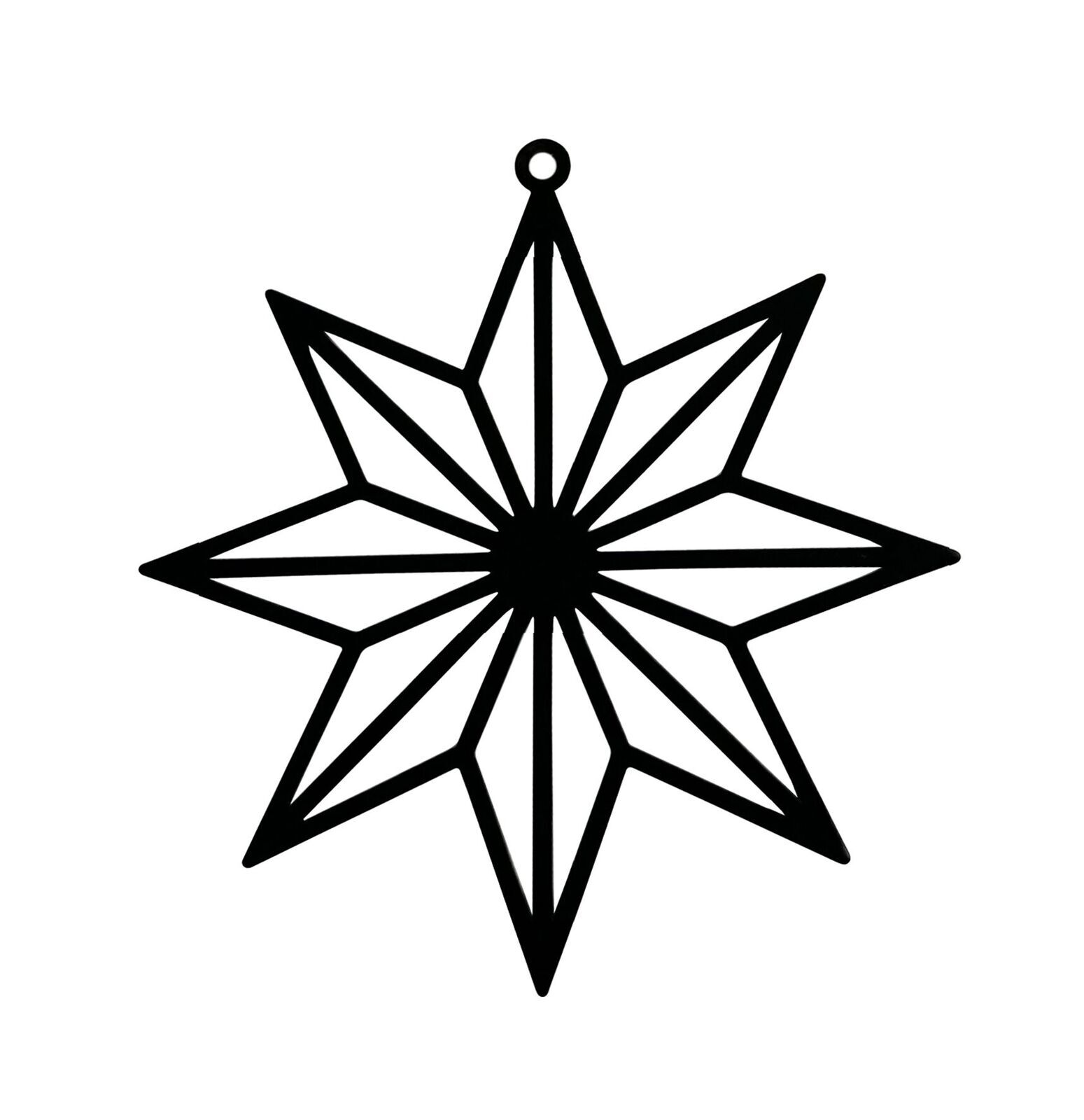 Dekohänger Vonin Stern schwarz 7cm