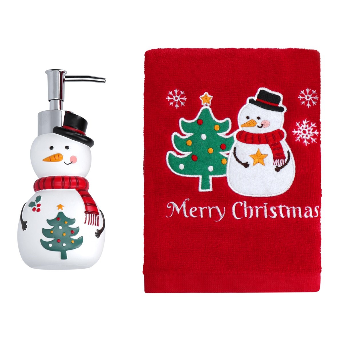 Handtuch & Seifenspender Snowman Geschenkset Handtuch & Seifenspender Snowman Geschenkset