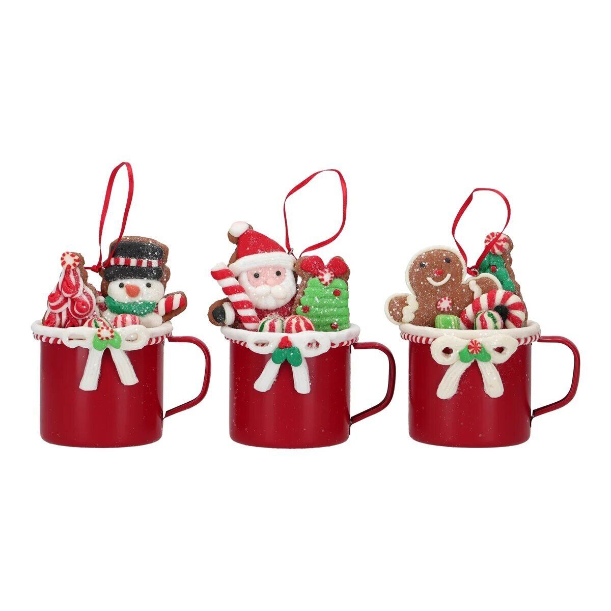 Deko Weihnachtstasse 3er Set Pokal, Essen, Süßigkeiten