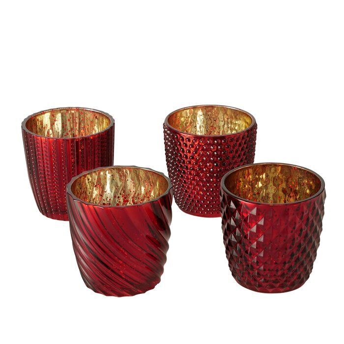 Windlicht Matia rot 9cm Variante 2