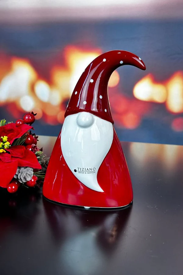 Deko Santa Alberto 19,5cm rot/cremeweiß Deko Santa Alberto 19,5cm rot/cremeweiß