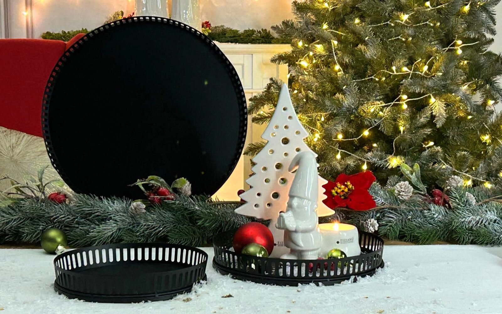 Dekoschale Canneto Metall schwarz 20cm