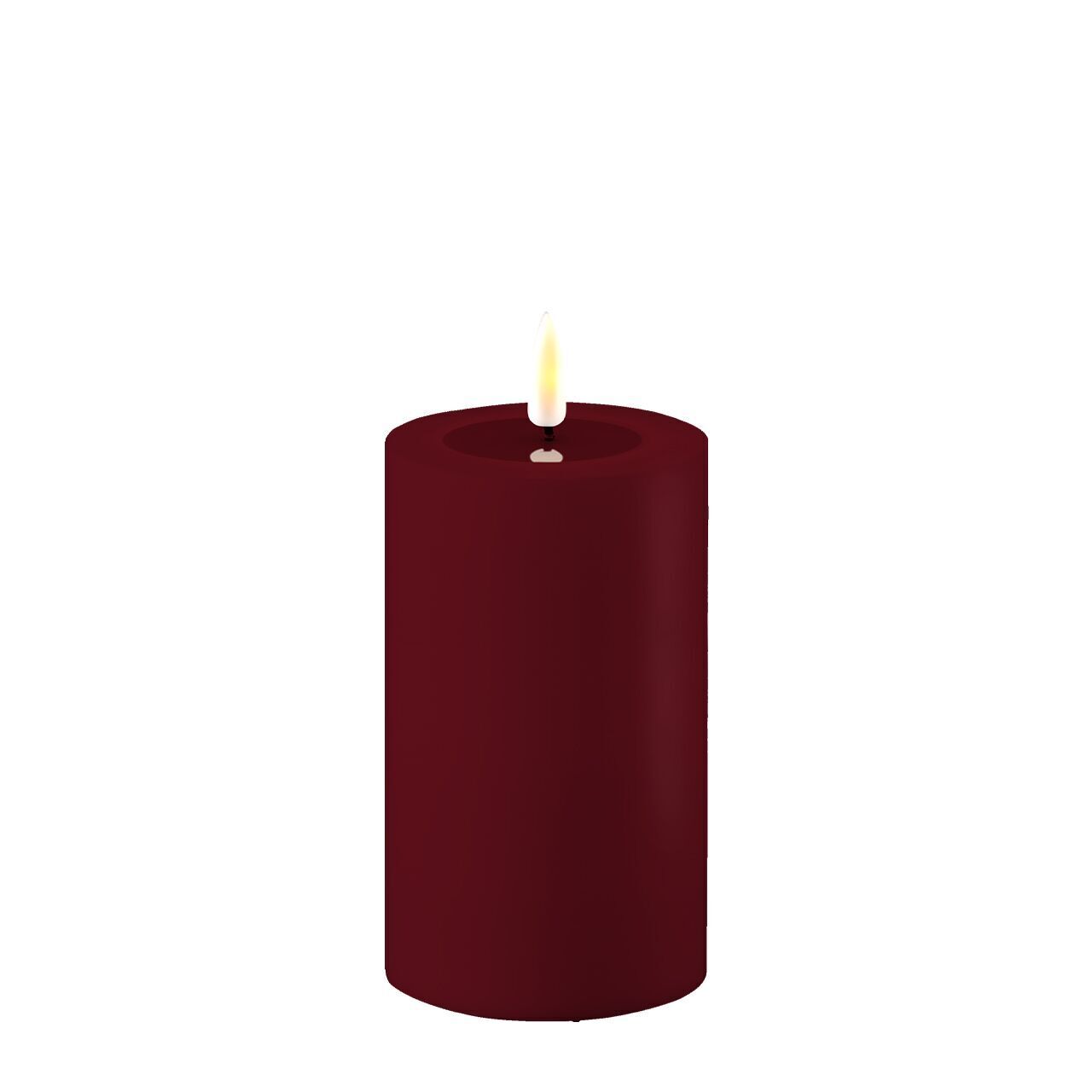 RF-UL-00039 Outdoor Stumpenkerze LED bordeaux 7,5 x 12,5cm