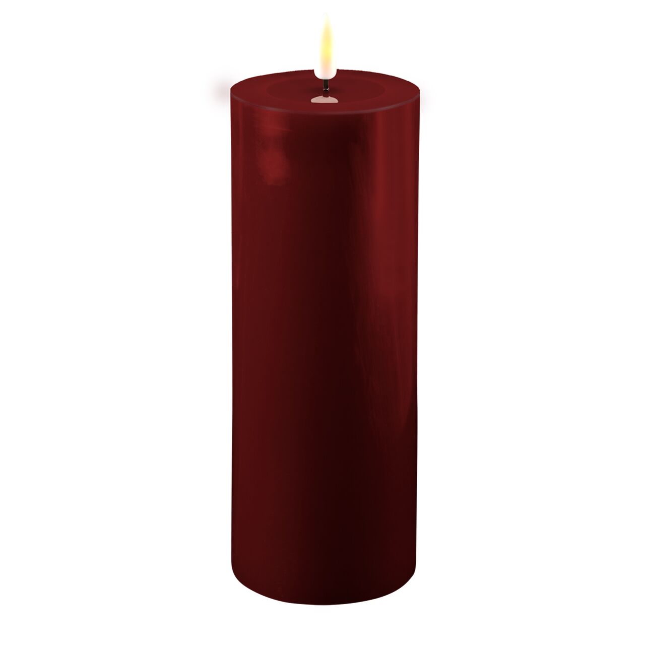 Stumpenkerze LED bourgogne 7,5 x 20cm