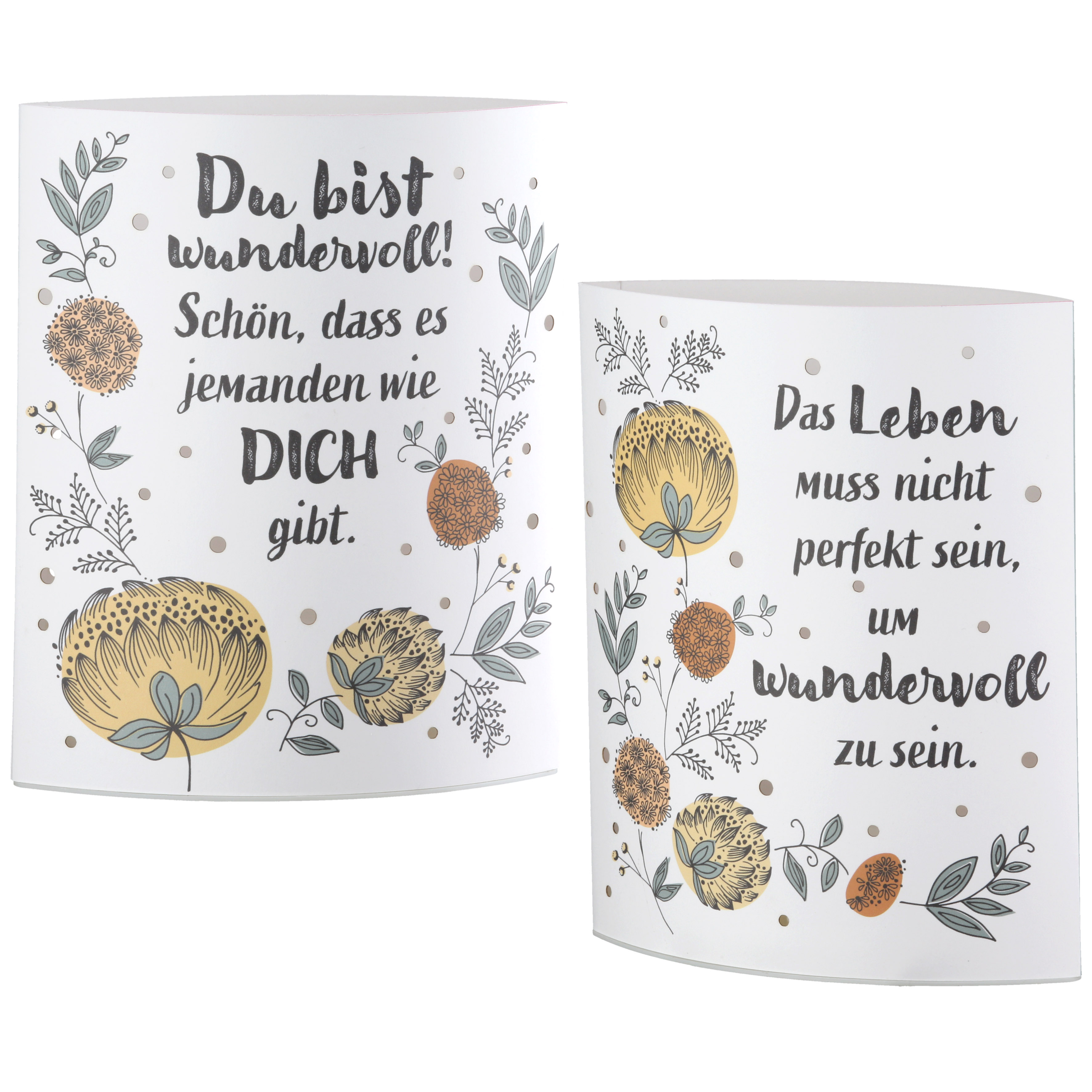 Dekoleuchte Bauerngarten LED Papier Das Leben