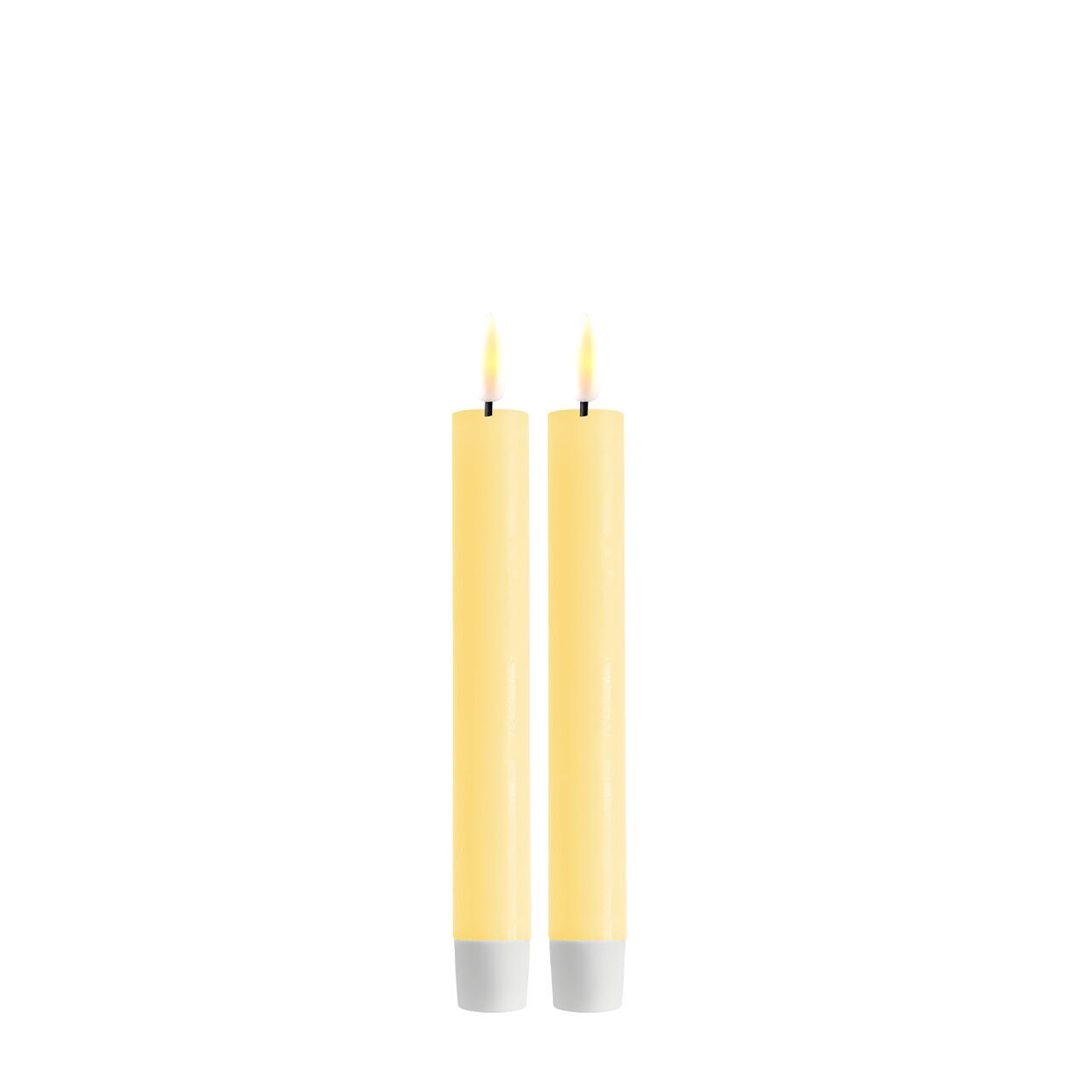 RF-0129 Stabkerze LED 15 cm Hellgelb 2 Stück