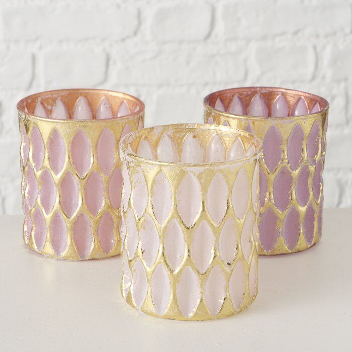 Windlicht Renuka hellrosa