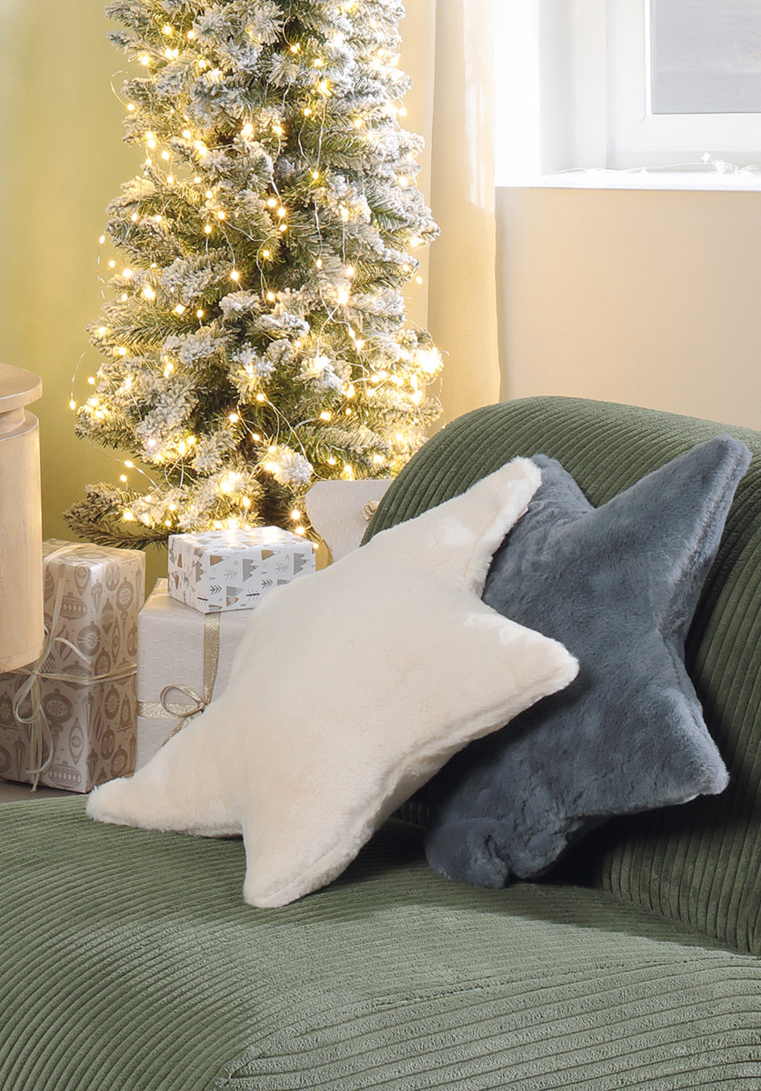 Kissen Stern Plüsch creme 45cm Kissen Stern Plüsch creme 45cm